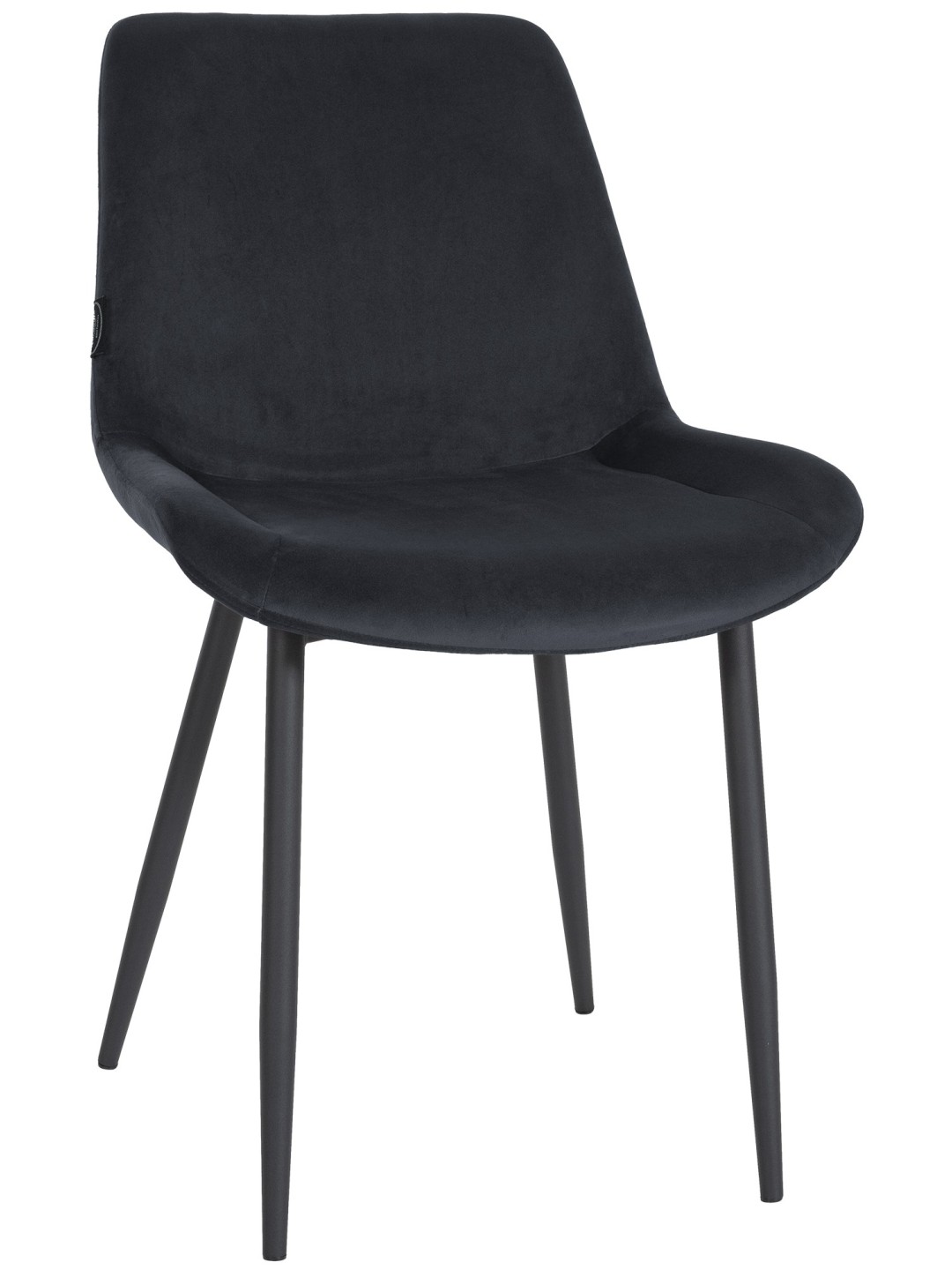Silla de comedor Victoria terciopelo, negro