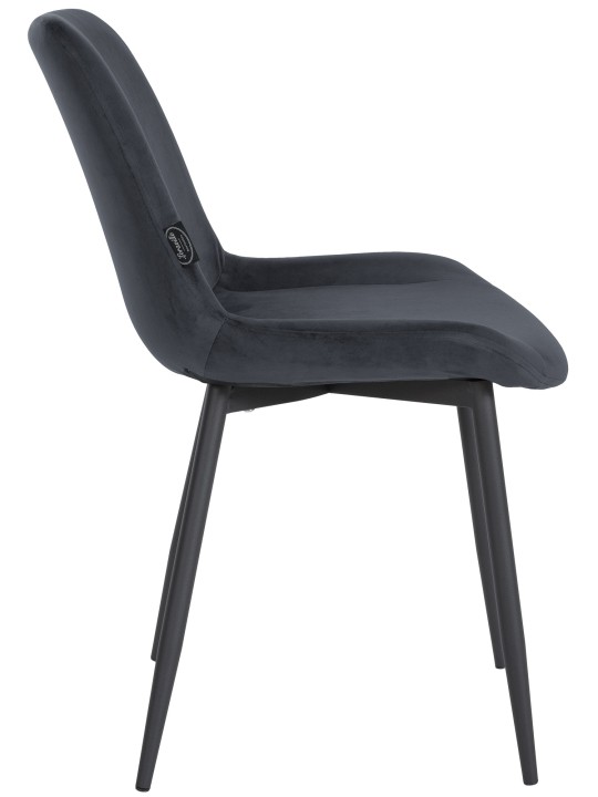 Silla de comedor Victoria terciopelo, negro