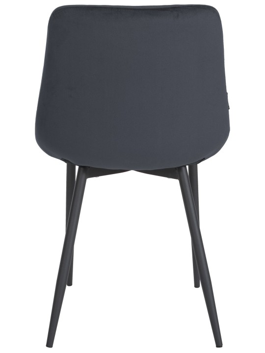 Silla de comedor Victoria terciopelo, negro