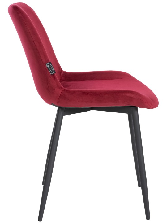 Silla de comedor Victoria terciopelo, rojo