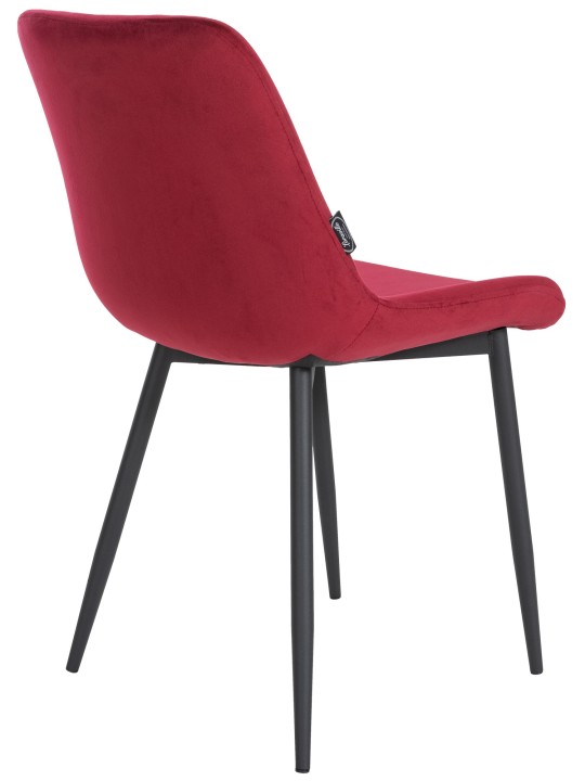 Silla de comedor Victoria terciopelo, rojo