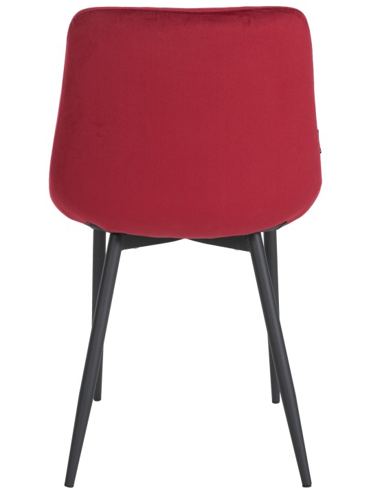 Silla de comedor Victoria terciopelo, rojo