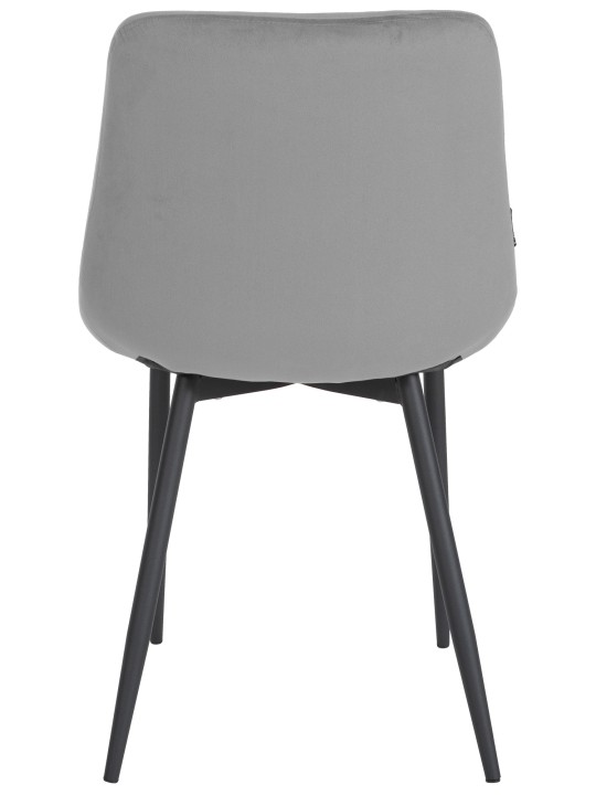 Silla de comedor Victoria terciopelo, gris