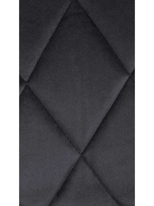 Taburete de bar Lazio terciopelo cromado, gris oscuro