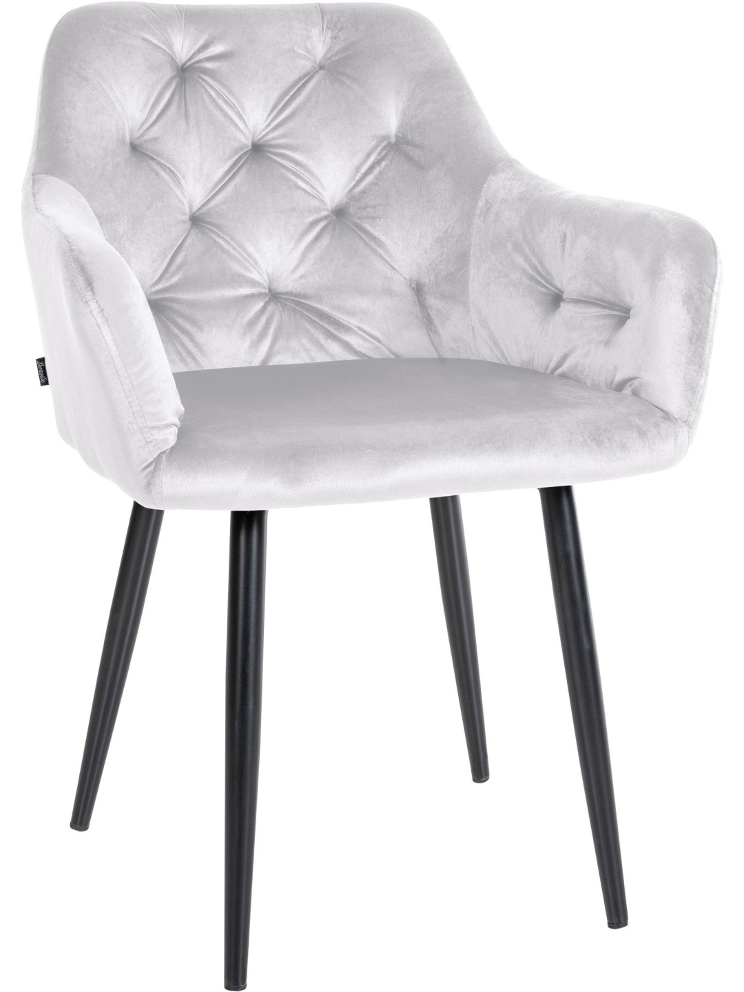 Silla de comedor de terciopelo Stanley, gris