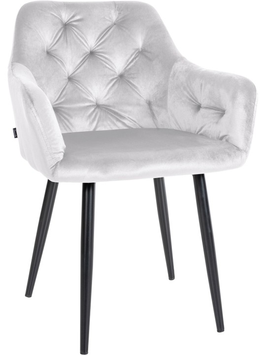 Silla de comedor de terciopelo Stanley, gris