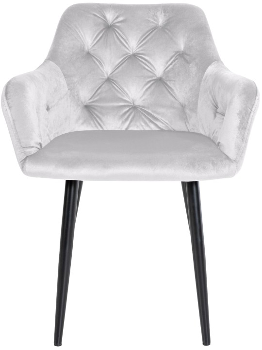 Silla de comedor de terciopelo Stanley, gris