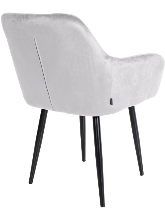 Silla de comedor de terciopelo Stanley, gris