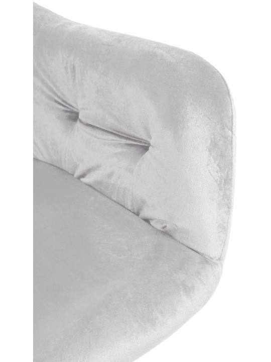 Silla de comedor de terciopelo Stanley, gris