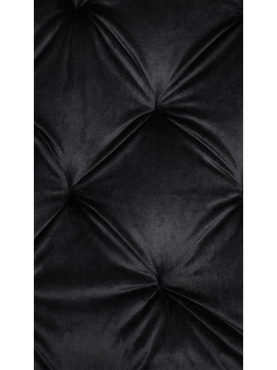 Silla de comedor de terciopelo Stanley, negro