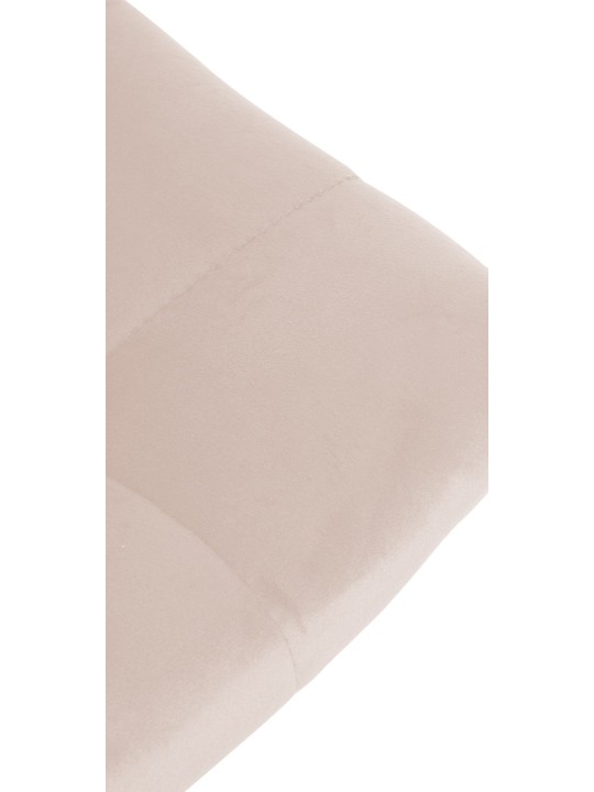 Juego de 2 taburetes de bar Jerry terciopelo cromado, beige