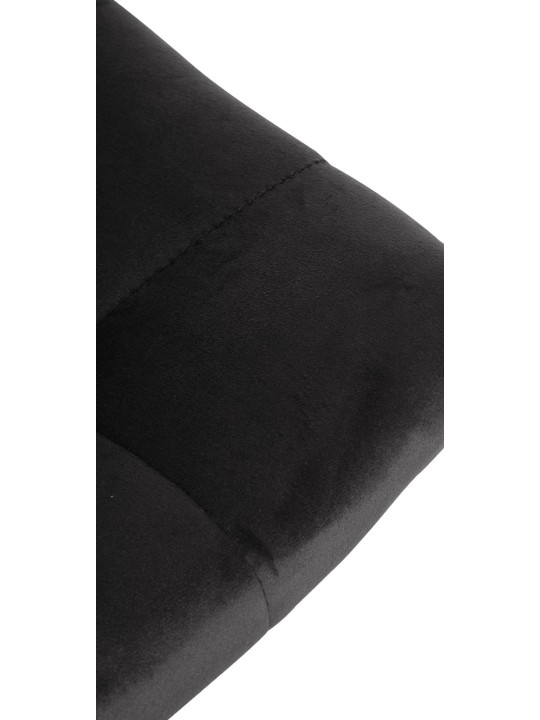 Juego de 2 taburetes de bar Jerry terciopelo, negro