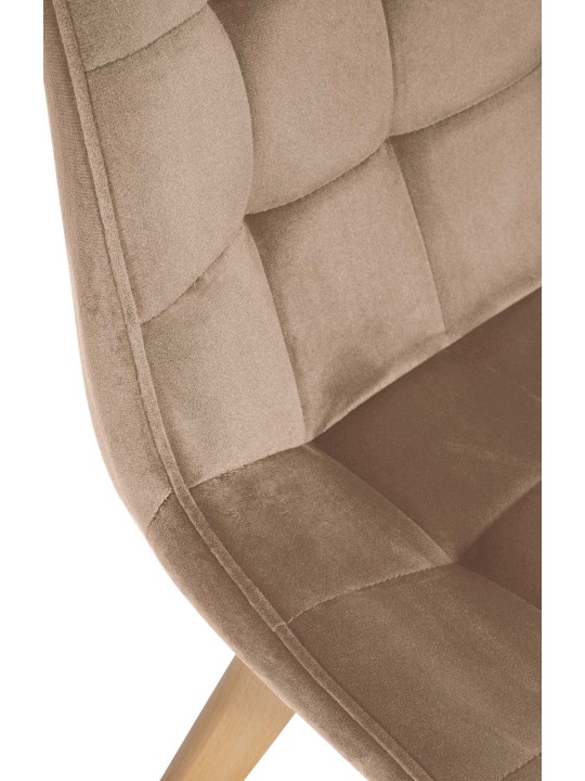 Conjunto de 2 sillas Brook terciopelo, marrón Conjunto de 2 sillas Brook terciopelo, marrón