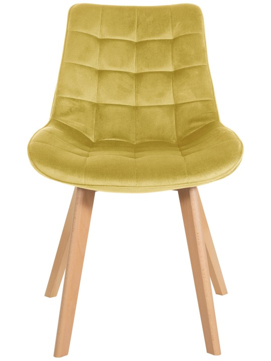Conjunto de 2 sillas Brook terciopelo, amarillo Conjunto de 2 sillas Brook terciopelo, amarillo