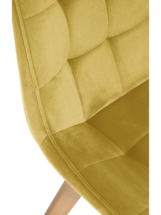 Conjunto de 2 sillas Brook terciopelo, amarillo Conjunto de 2 sillas Brook terciopelo, amarillo