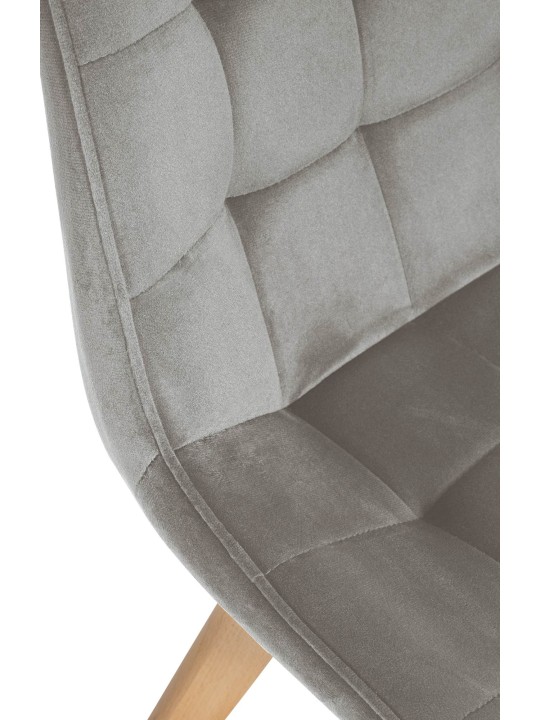 Conjunto de 2 sillas Brook terciopelo, gris Conjunto de 2 sillas Brook terciopelo, gris