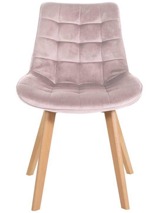 Conjunto de 2 sillas Brook terciopelo, rosa
