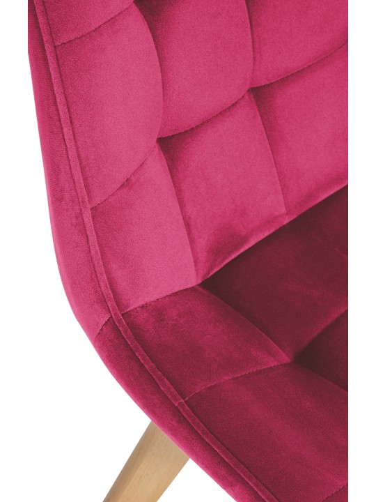 Conjunto de 2 sillas Brook terciopelo, rojo