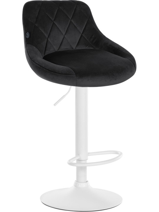 Juego de 2 taburetes de bar Lazio terciopelo, negro Juego de 2 taburetes de bar Lazio terciopelo, negro