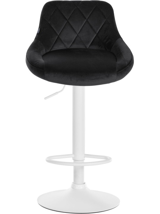 Juego de 2 taburetes de bar Lazio terciopelo, negro Juego de 2 taburetes de bar Lazio terciopelo, negro