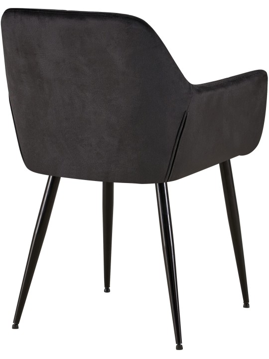 Silla de visita Emia terciopelo, negro Silla de visita Emia terciopelo, negro