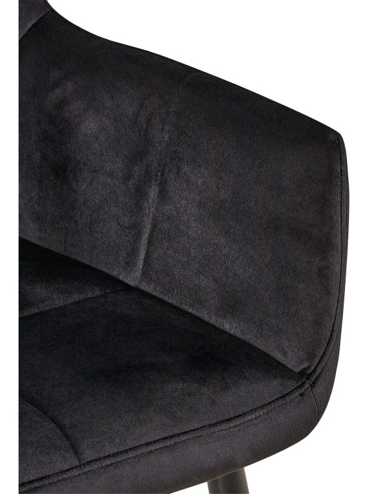 Silla de visita Emia terciopelo, negro Silla de visita Emia terciopelo, negro