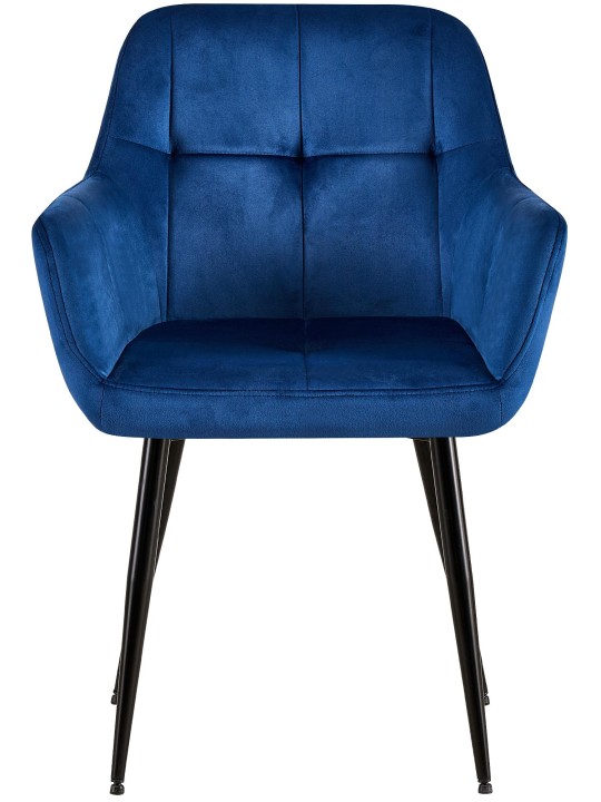 Silla de visita Emia terciopelo, azul Silla de visita Emia terciopelo, azul