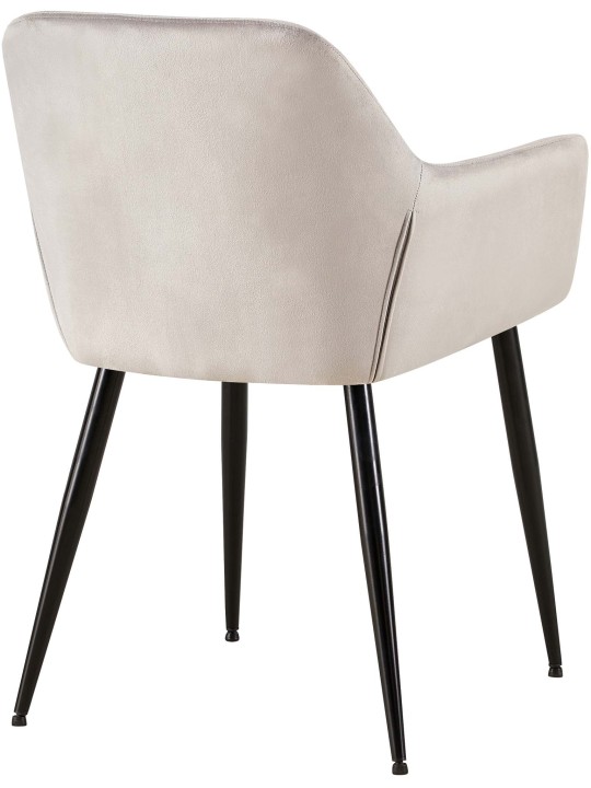 Silla de visita Emia terciopelo, gris claro Silla de visita Emia terciopelo, gris claro