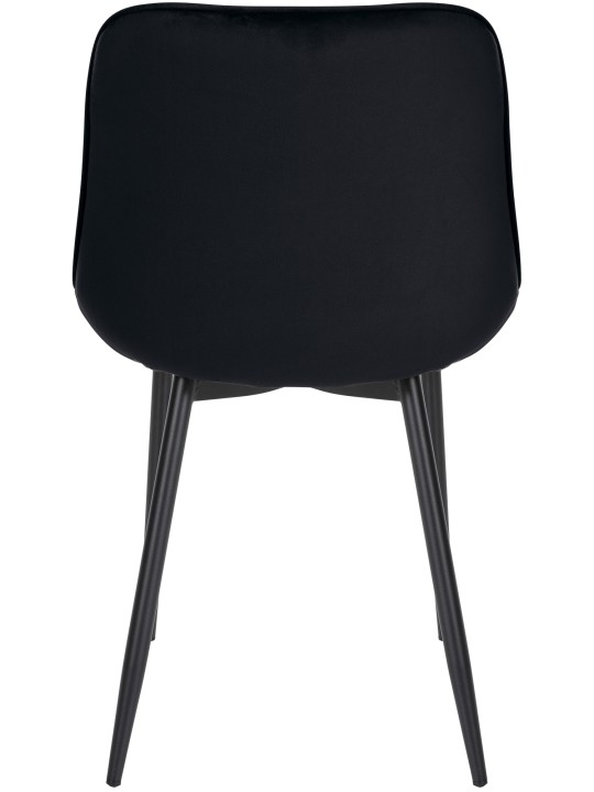 Silla Muelles Terciopelo, negro
