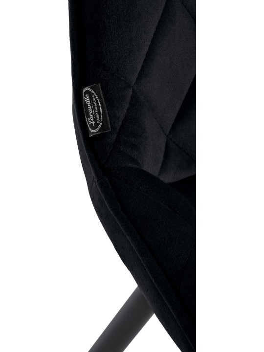 Silla Muelles Terciopelo, negro