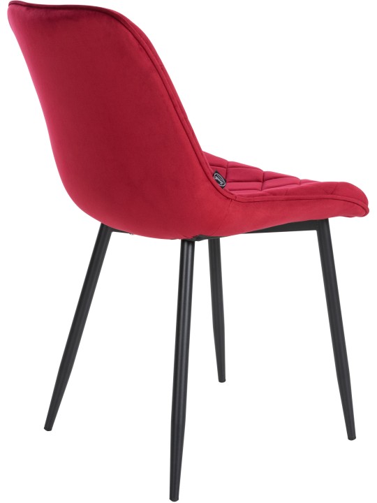 Silla Muelles Terciopelo, rojo Silla Muelles Terciopelo, rojo