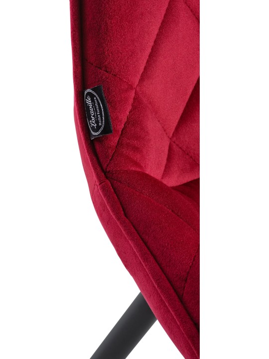 Silla Muelles Terciopelo, rojo Silla Muelles Terciopelo, rojo