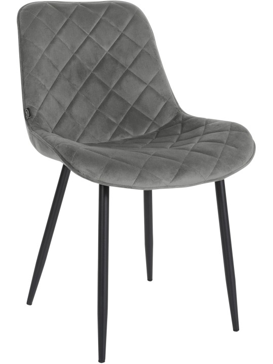 Silla Muelles Terciopelo, gris Silla Muelles Terciopelo, gris