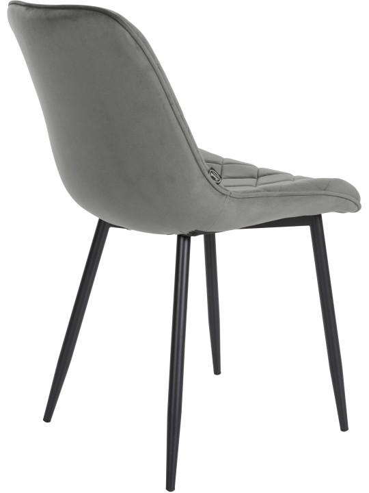 Silla Muelles Terciopelo, gris Silla Muelles Terciopelo, gris