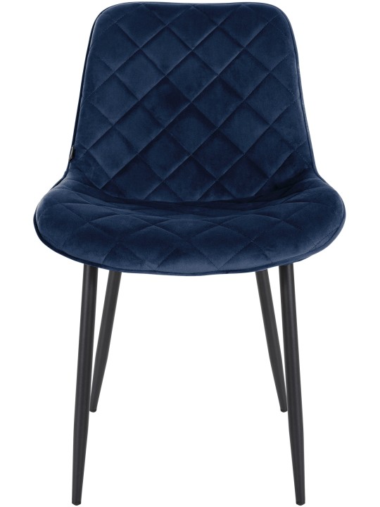 Conjunto de 4 Sillas Muelles Terciopelo, azul Conjunto de 4 Sillas Muelles Terciopelo, azul