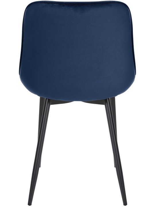 Conjunto de 4 Sillas Muelles Terciopelo, azul Conjunto de 4 Sillas Muelles Terciopelo, azul