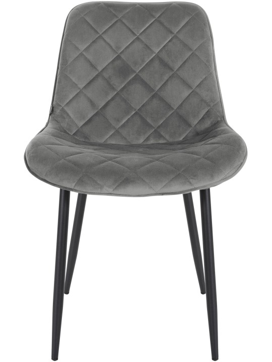 Conjunto de 4 Sillas Muelles Terciopelo, gris Conjunto de 4 Sillas Muelles Terciopelo, gris