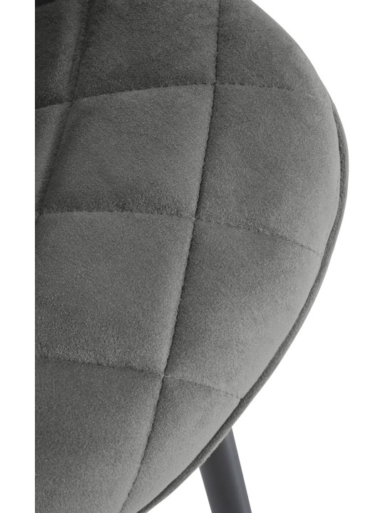 Conjunto de 4 Sillas Muelles Terciopelo, gris Conjunto de 4 Sillas Muelles Terciopelo, gris