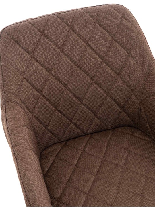 Silla de comedor Shila tela, marrón