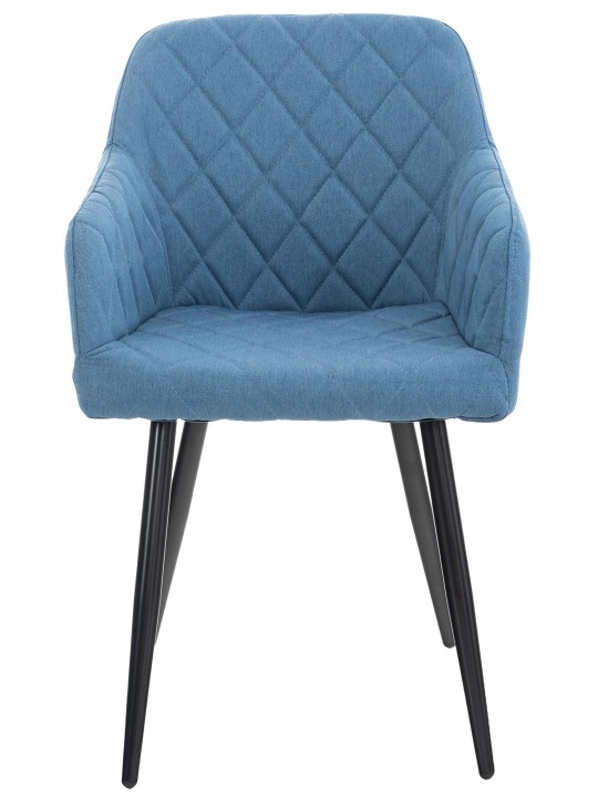 Silla de comedor Shila tela, azul