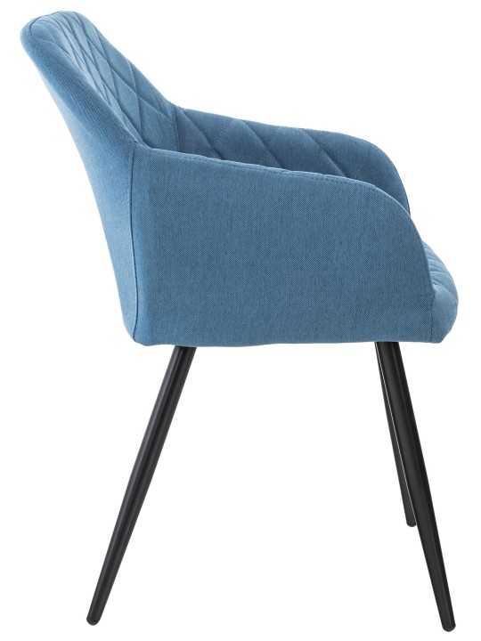 Silla de comedor Shila tela, azul
