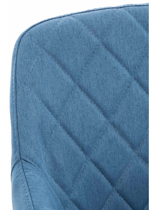 Silla de comedor Shila tela, azul