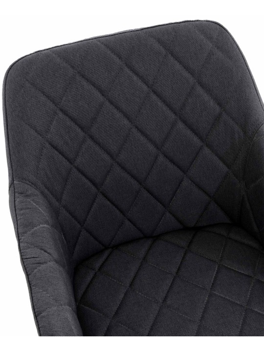 Silla de comedor Shila tela, negro