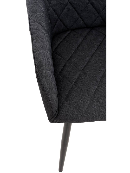 Silla de comedor Shila tela, negro