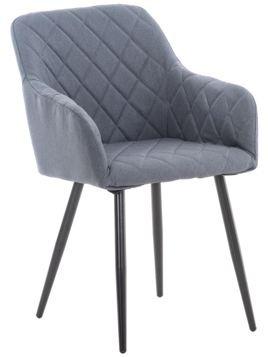 Silla de comedor Shila tela, gris oscuro
