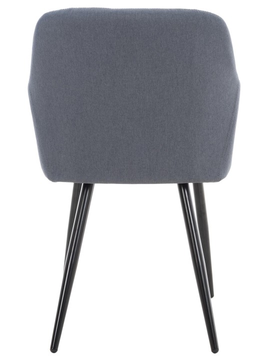 Silla de comedor Shila tela, gris oscuro