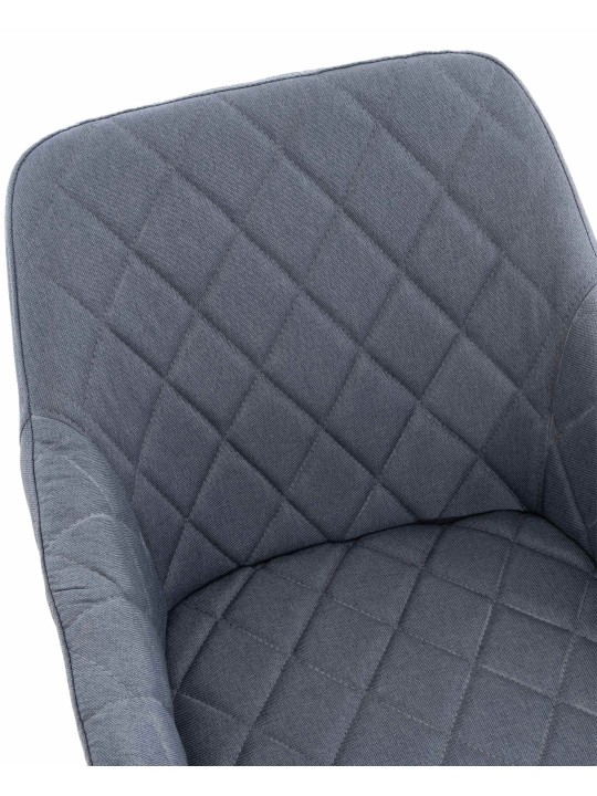 Silla de comedor Shila tela, gris oscuro