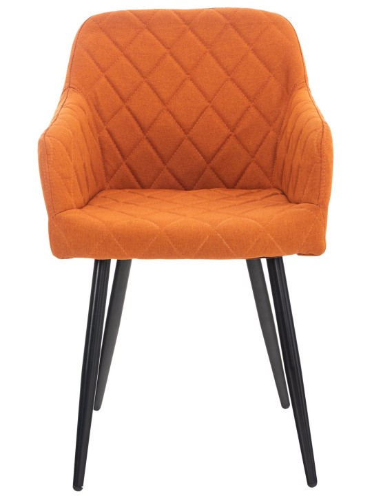 Silla de comedor Shila tela, naranja