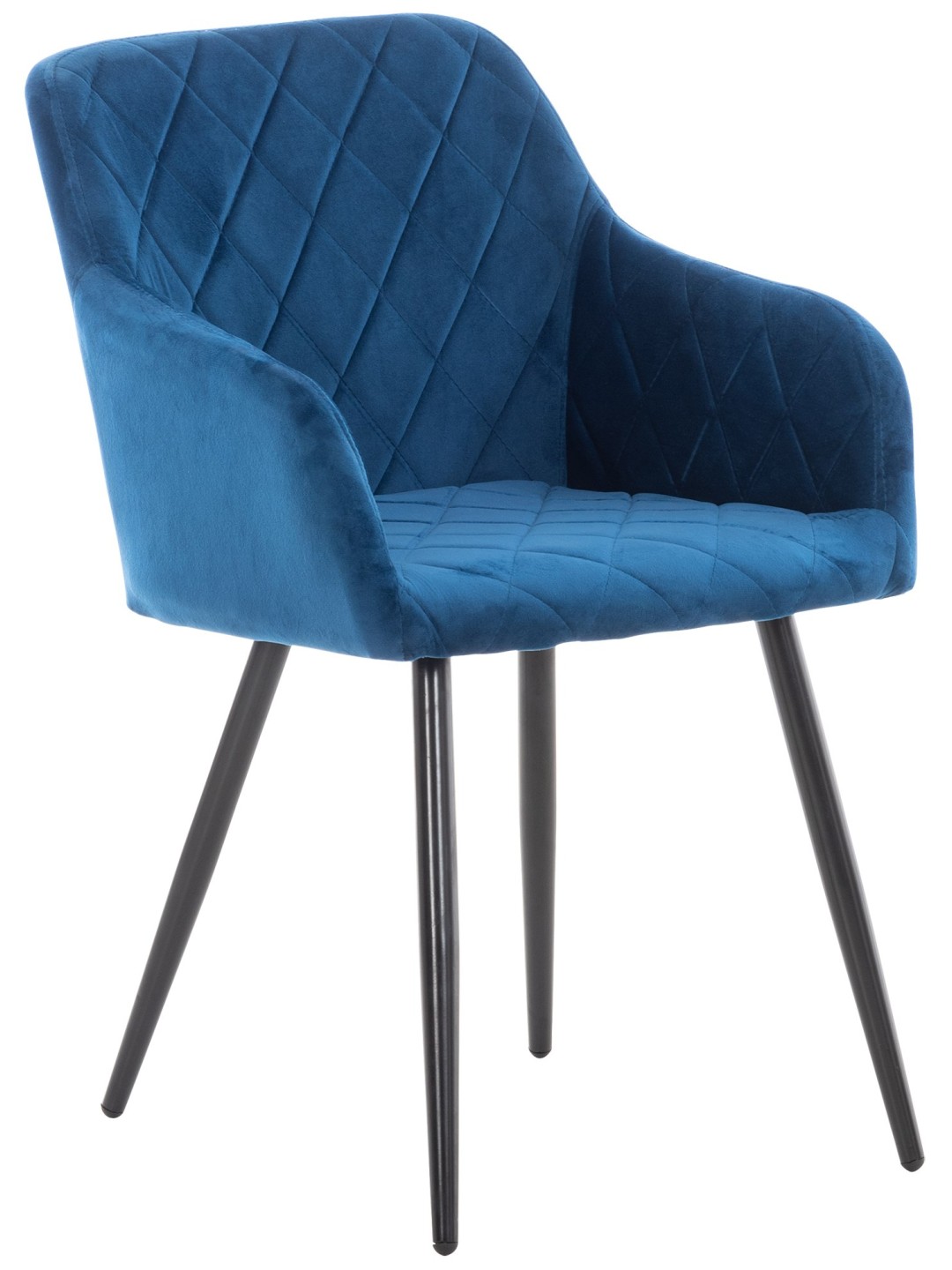 Silla de comedor Shila terciopelo, azul
