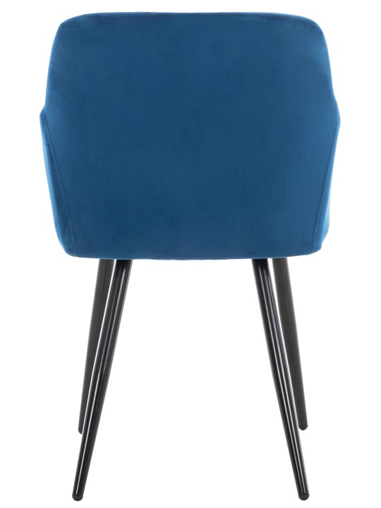 Silla de comedor Shila terciopelo, azul